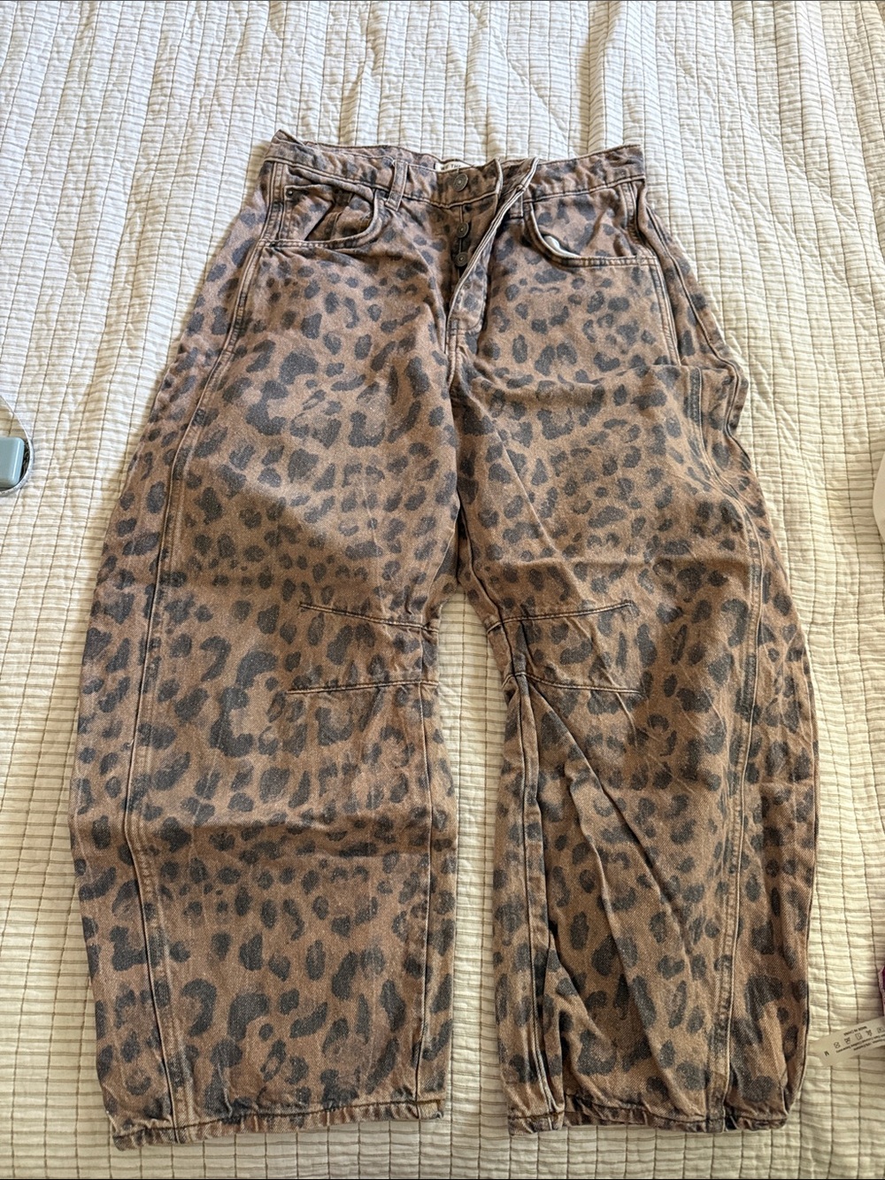 We The Free Leopard Good Luck Barrel Jean